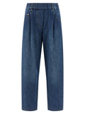 Brunello Cucinelli Blue Cotton Relaxed Fit Jeans