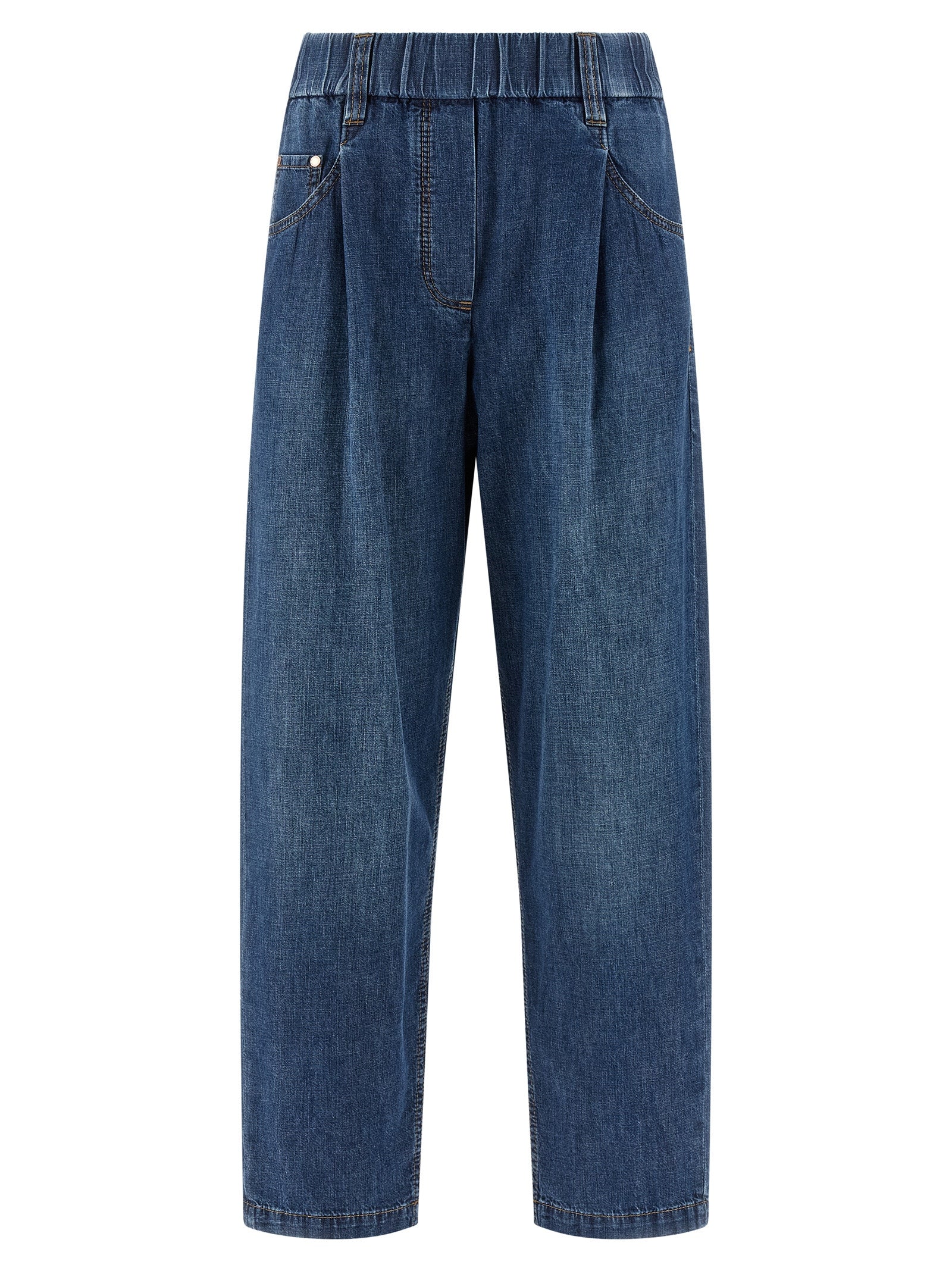 Blue Cotton Relaxed Fit Jeans