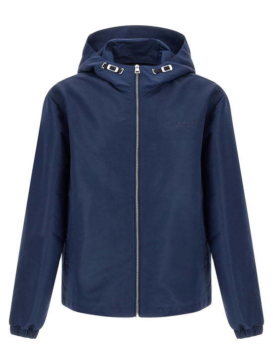 Givenchy Blue Polyester Shell Jacket