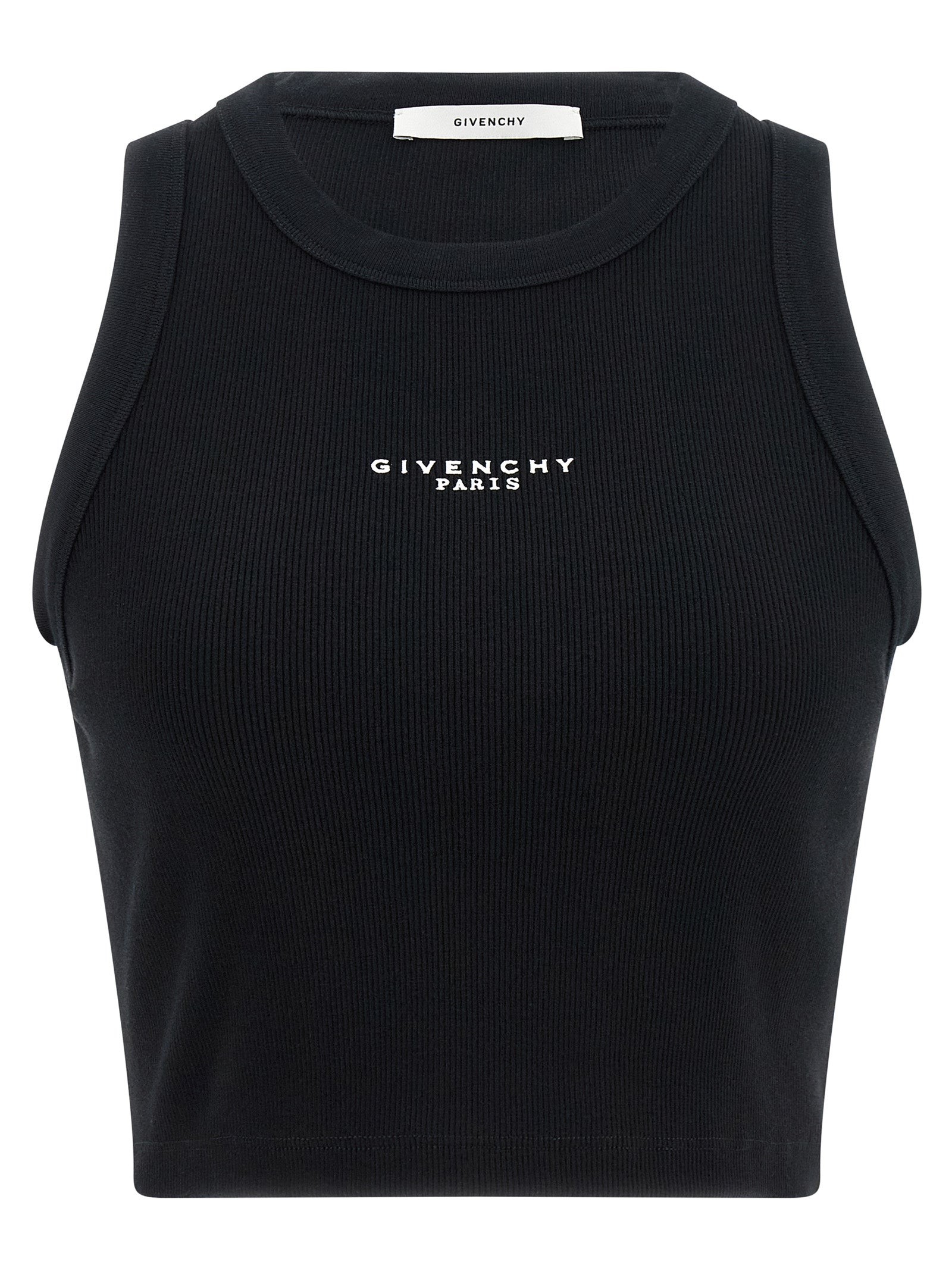 Black Cotton Sleeveles T-Shirt