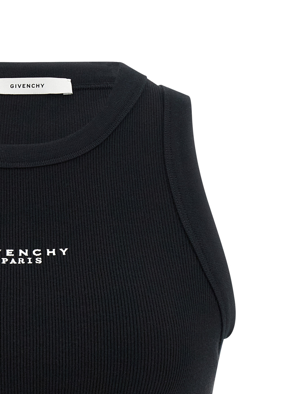 Givenchy Black Cotton Sleeveles T-Shirt