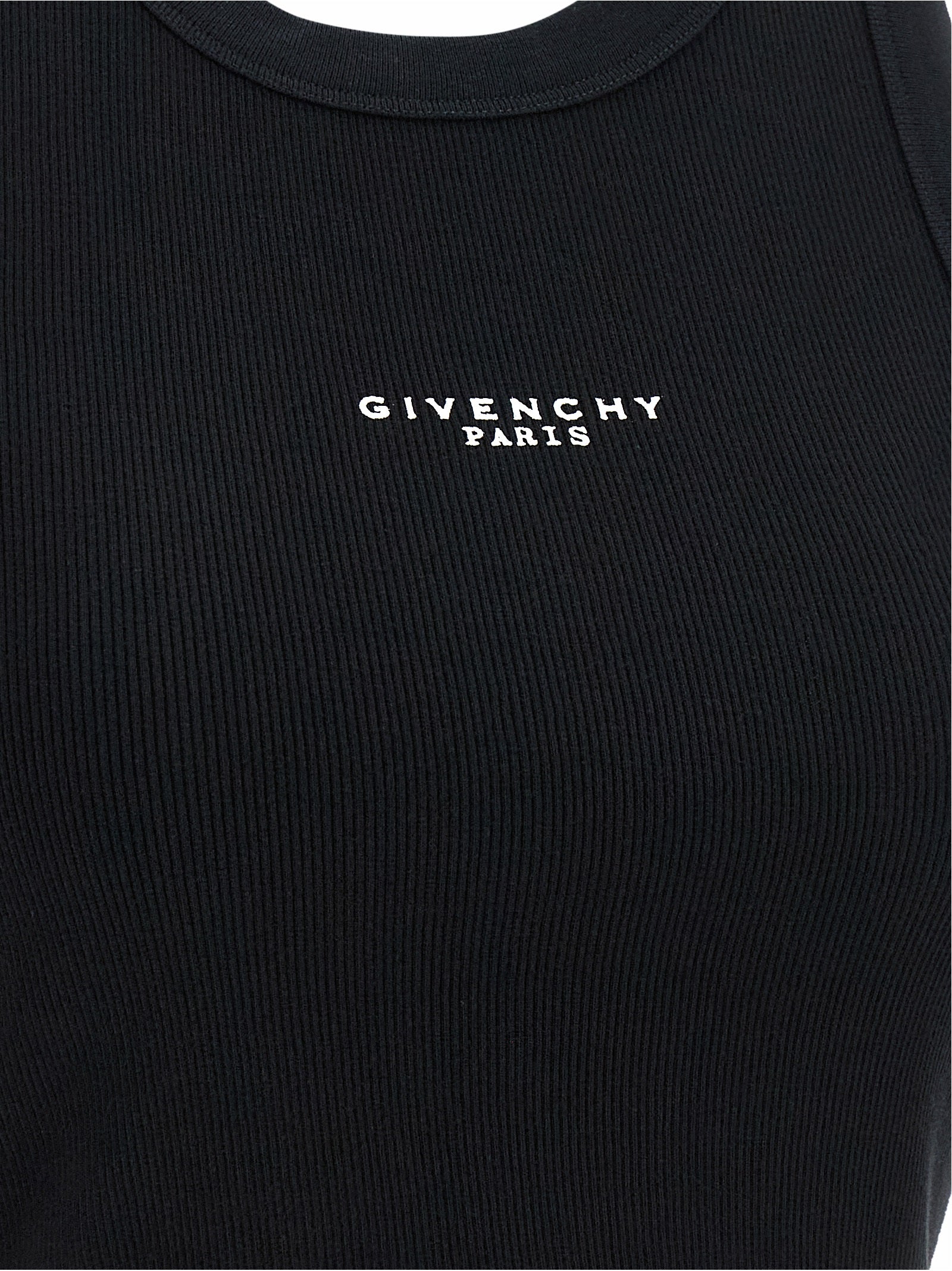 Givenchy Black Cotton Sleeveles T-Shirt