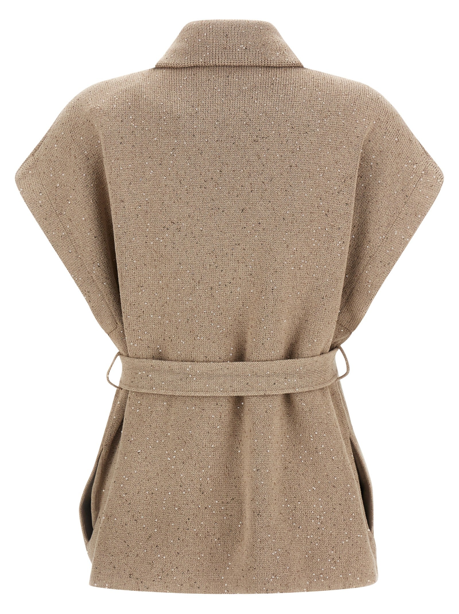 Brunello Cucinelli Beige Cotton Cardigan