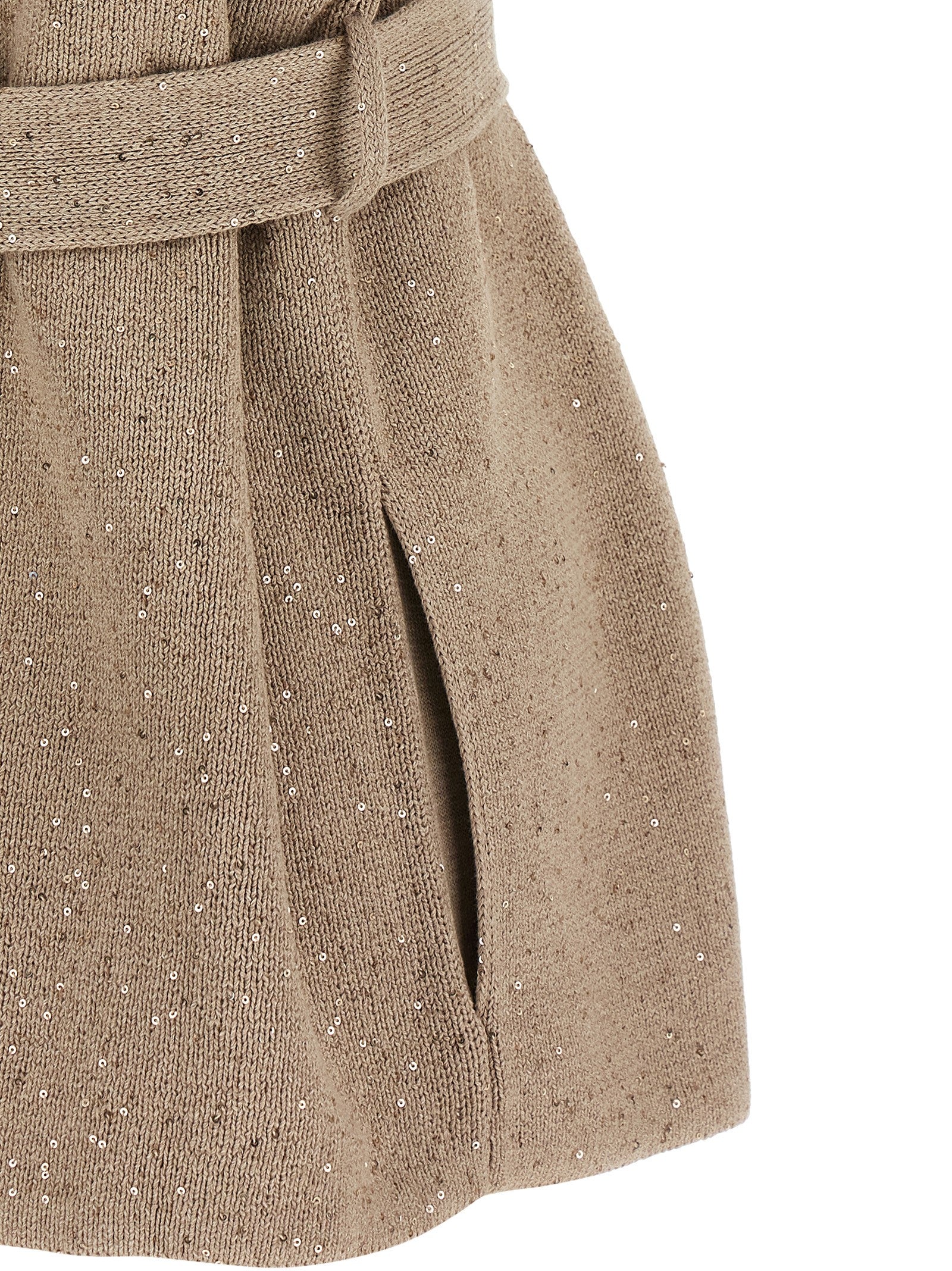 Brunello Cucinelli Beige Cotton Cardigan