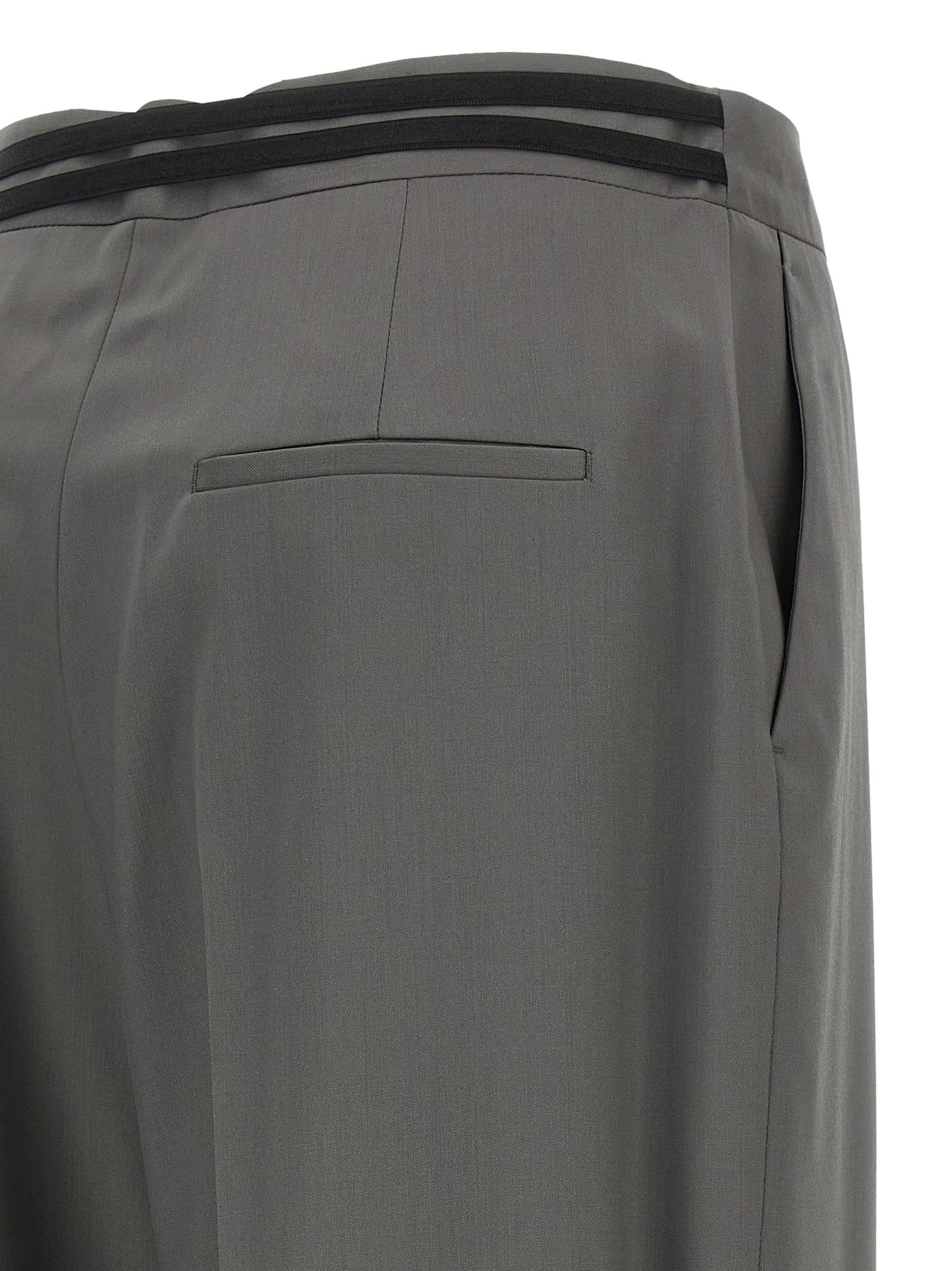 Gray Virgin Wool Dress Pants