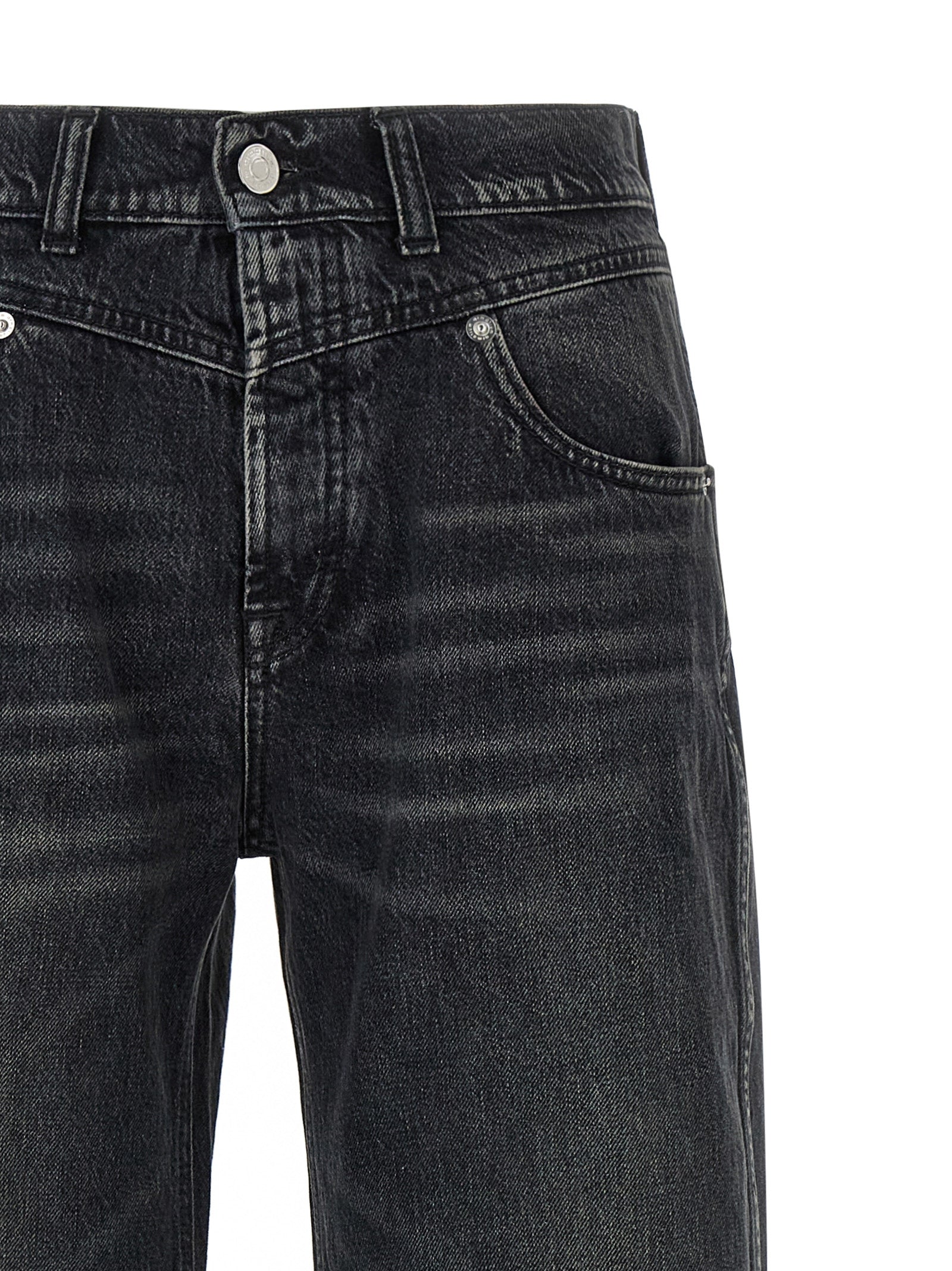 Armarium Svarte Straight-Leg Jeans i Bomull