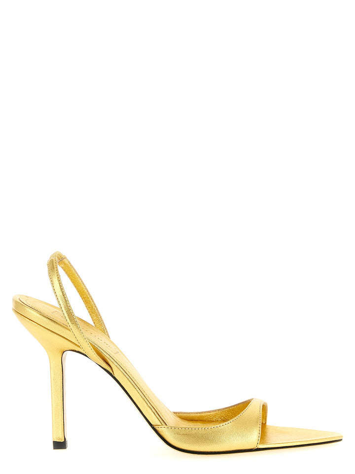 Armarium Gold Lambskin Stiletto Heel Sandaler