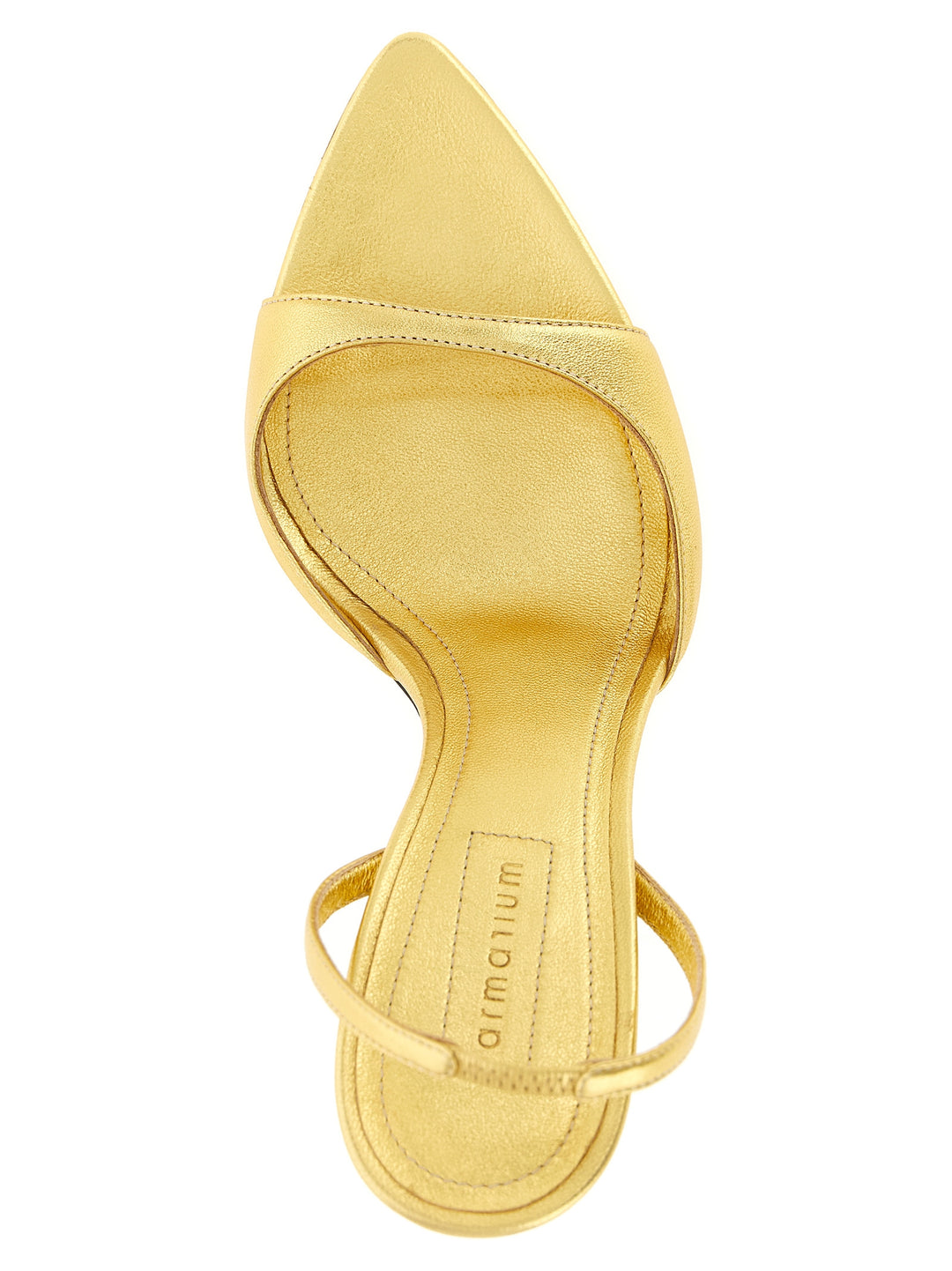 Armarium Gold Lambskin Stiletto Heel Sandaler