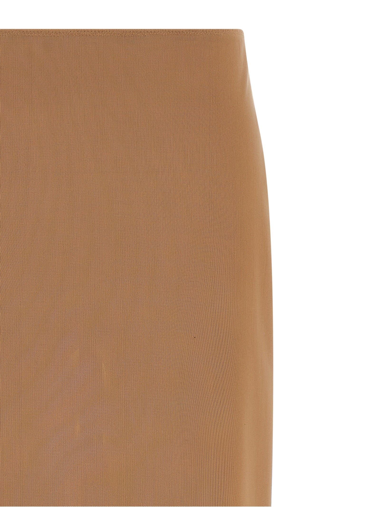 Beige Polyamide Midi Skirt