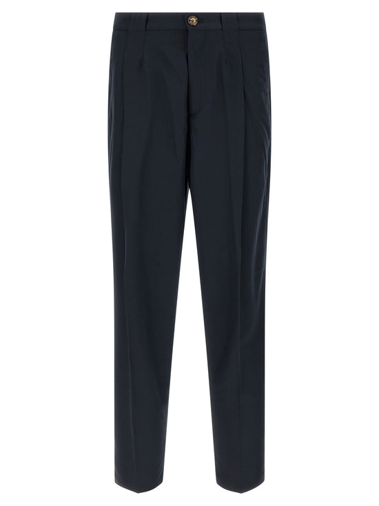 Brunello Cucinelli Blue Cotton Chino Pants
