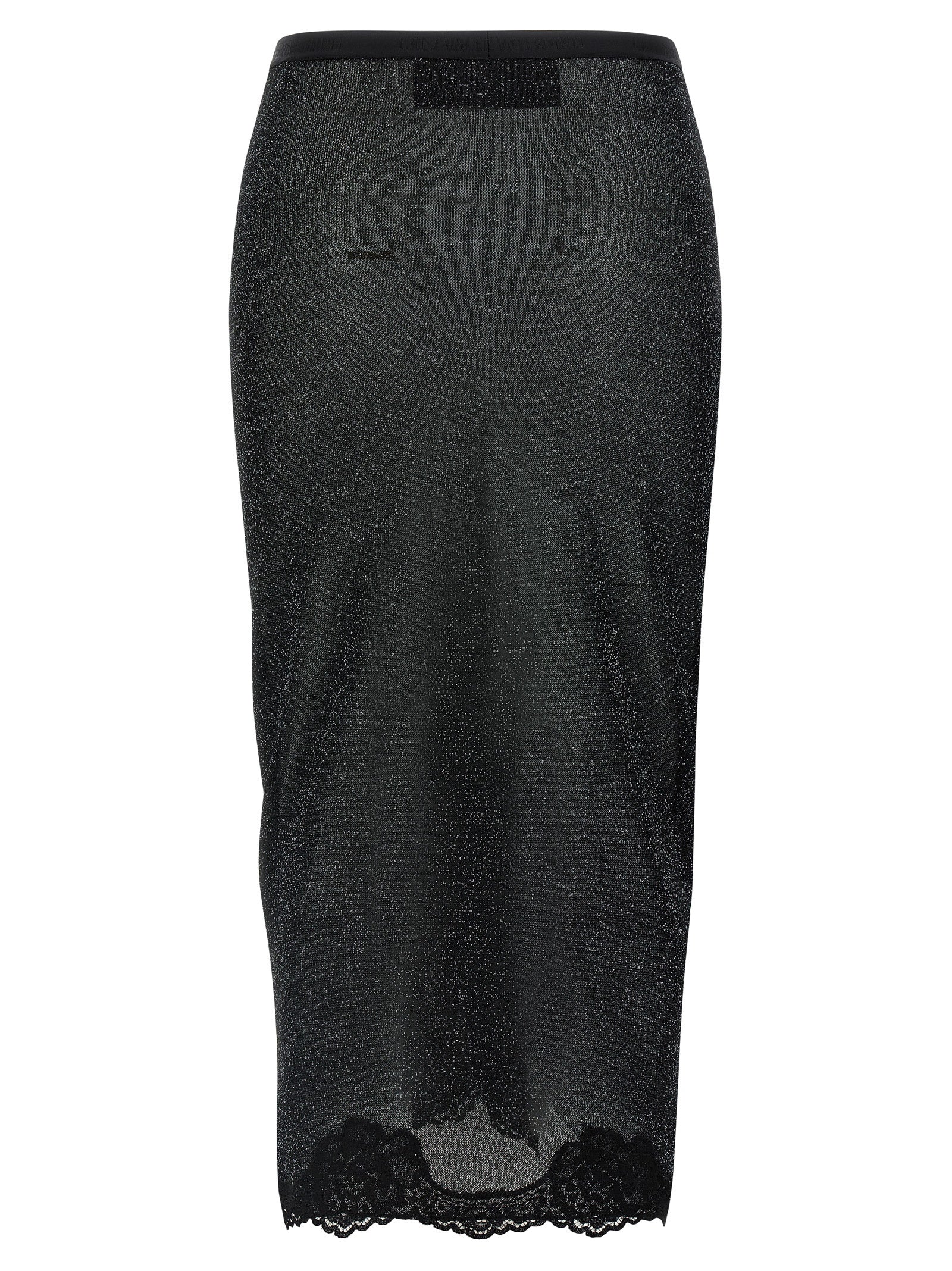 Valentino Garavani Black Viscose Midi Skirt