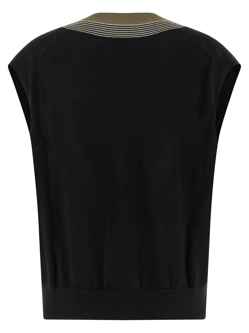 Brunello Cucinelli Black Cashmere Sleeveless Jacket