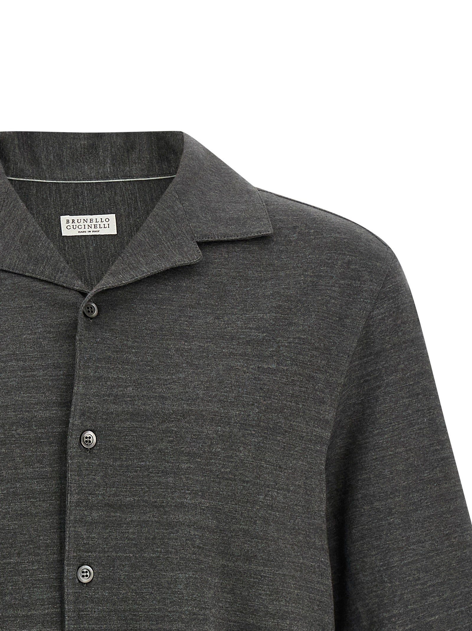 Brunello Cucinelli Gray Linen Blouse