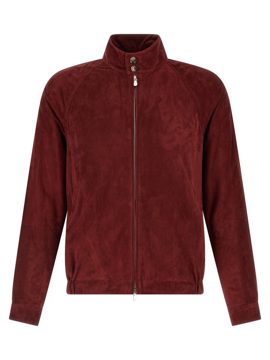 Brunello Cucinelli Multicolor Lamb Leather Leather Jacket