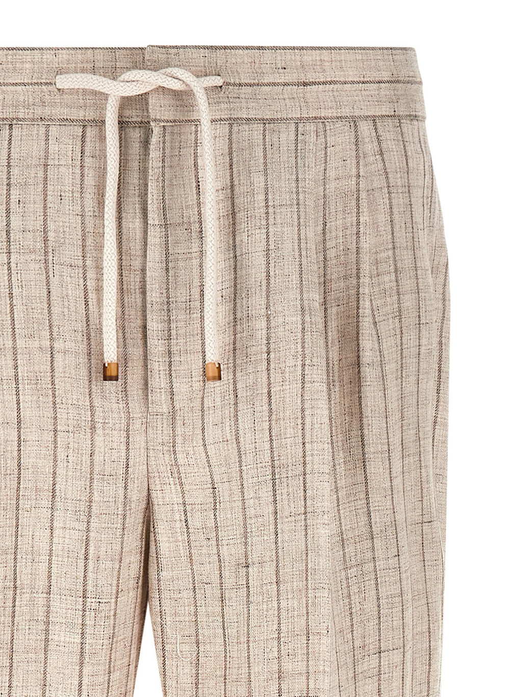 Brunello Cucinelli Beige Linen Casual Pants