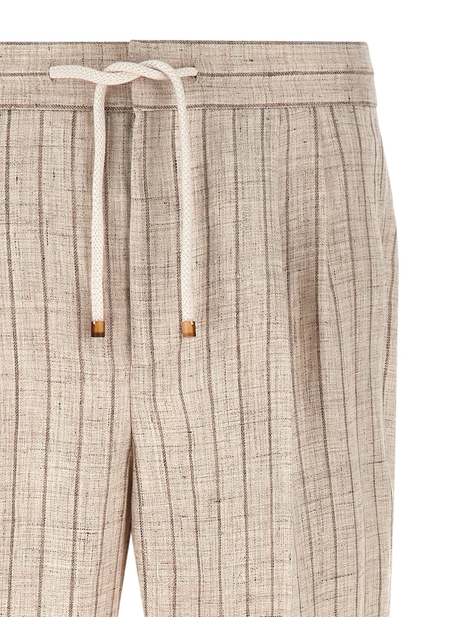 Brunello Cucinelli Beige Linen Casual Pants