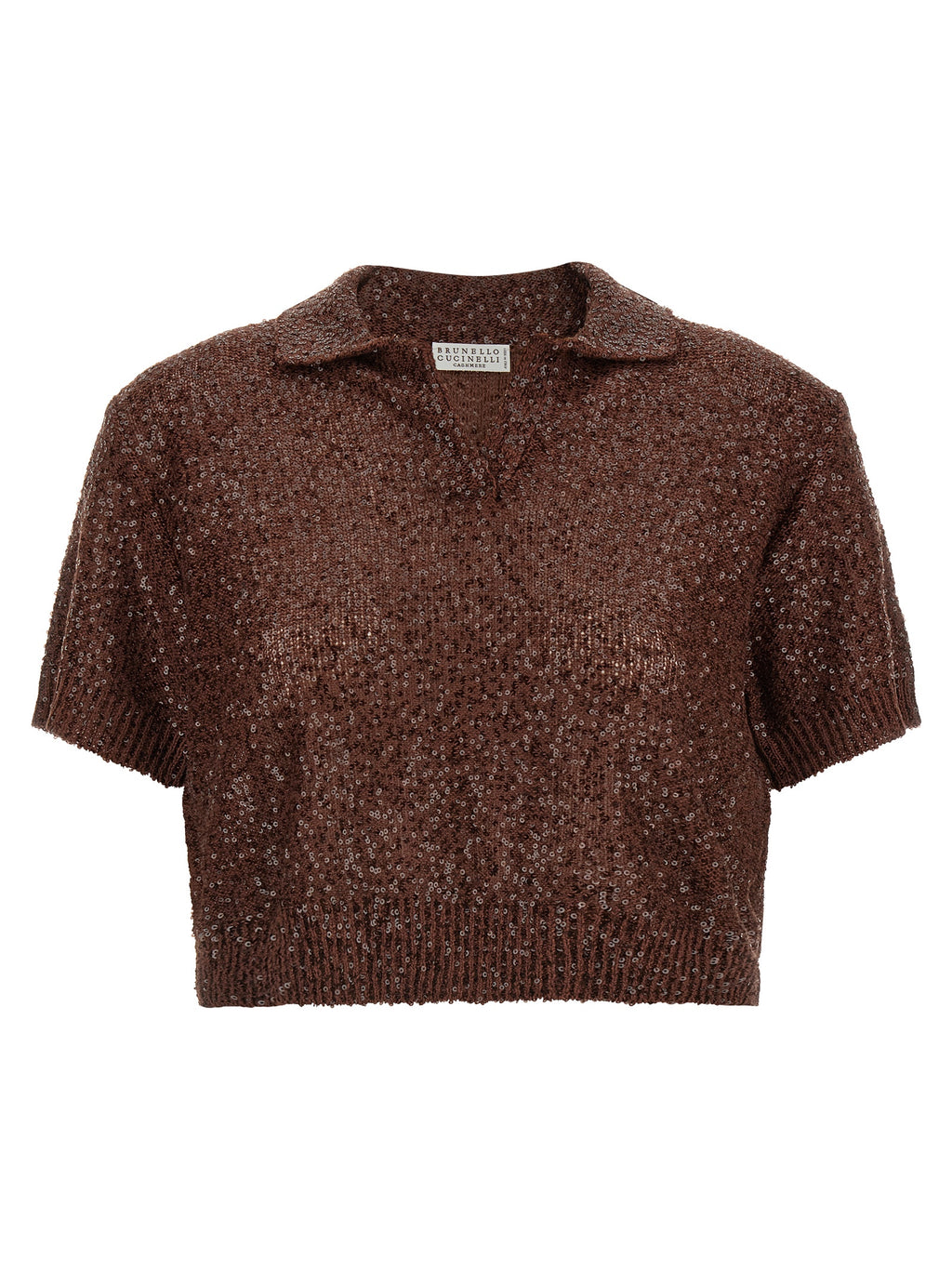 Brunello Cucinelli Brown Linen Polo Shirt