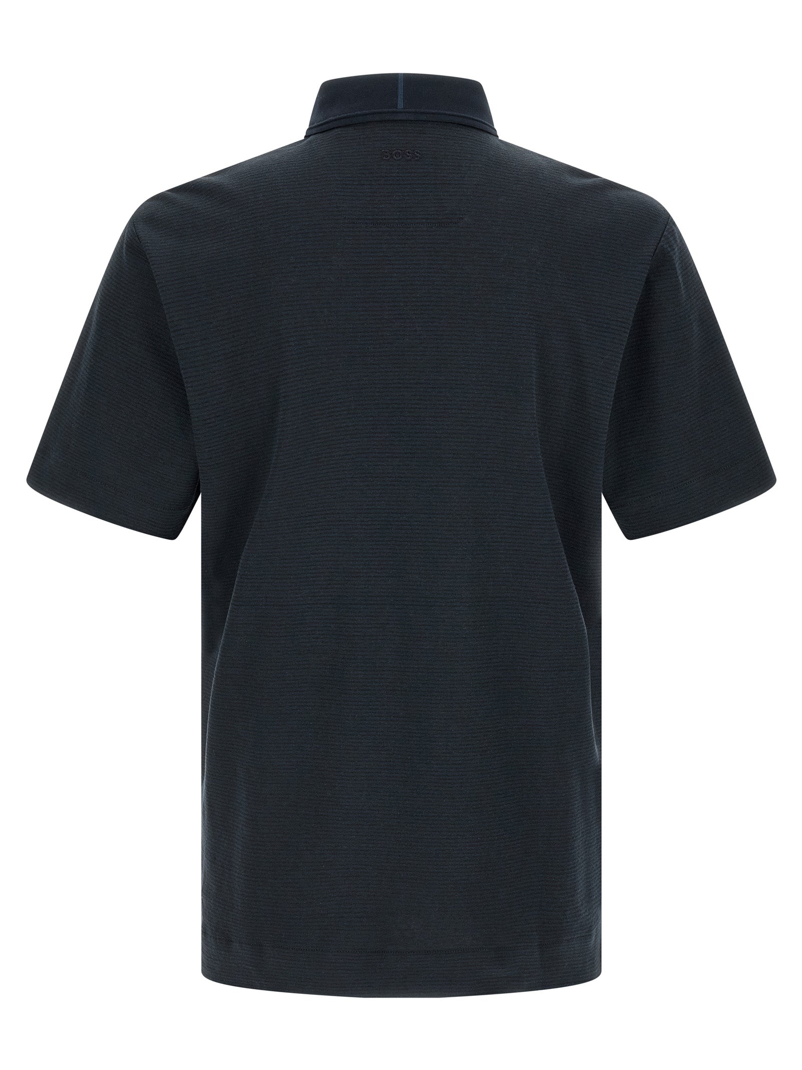 Blue Cotton Polo Shirt