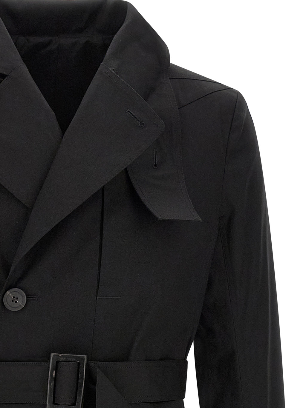Rick Owens Black Cotton Coat