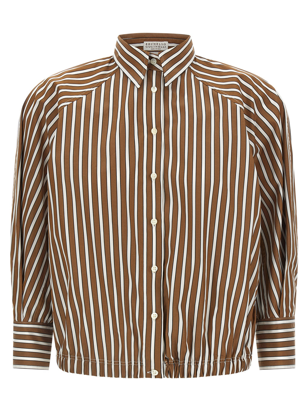 Brunello Cucinelli Brown Cotton Blouse