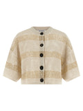 Brunello Cucinelli Beige Cotton Cardigan