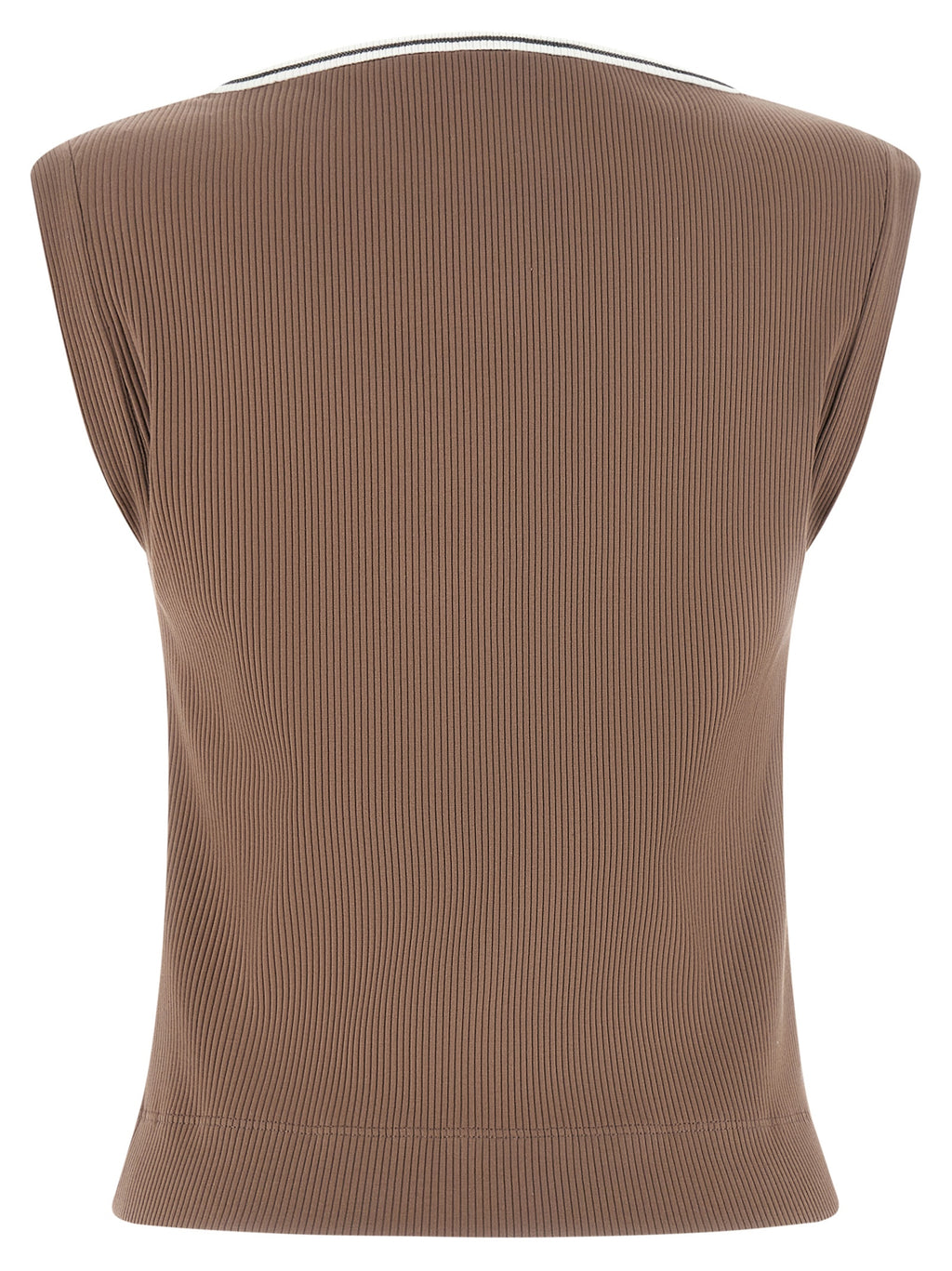 Brunello Cucinelli Brown Cotton Tank Tops