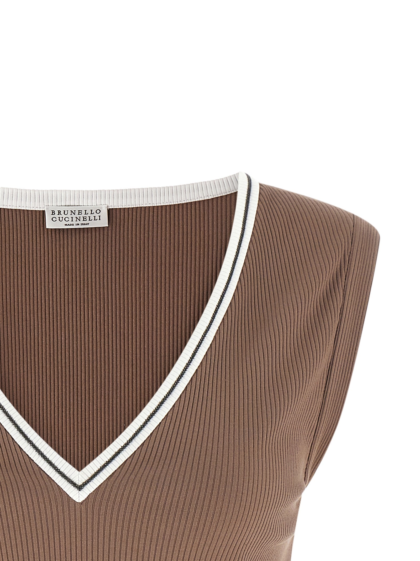 Brown Cotton Tank Tops