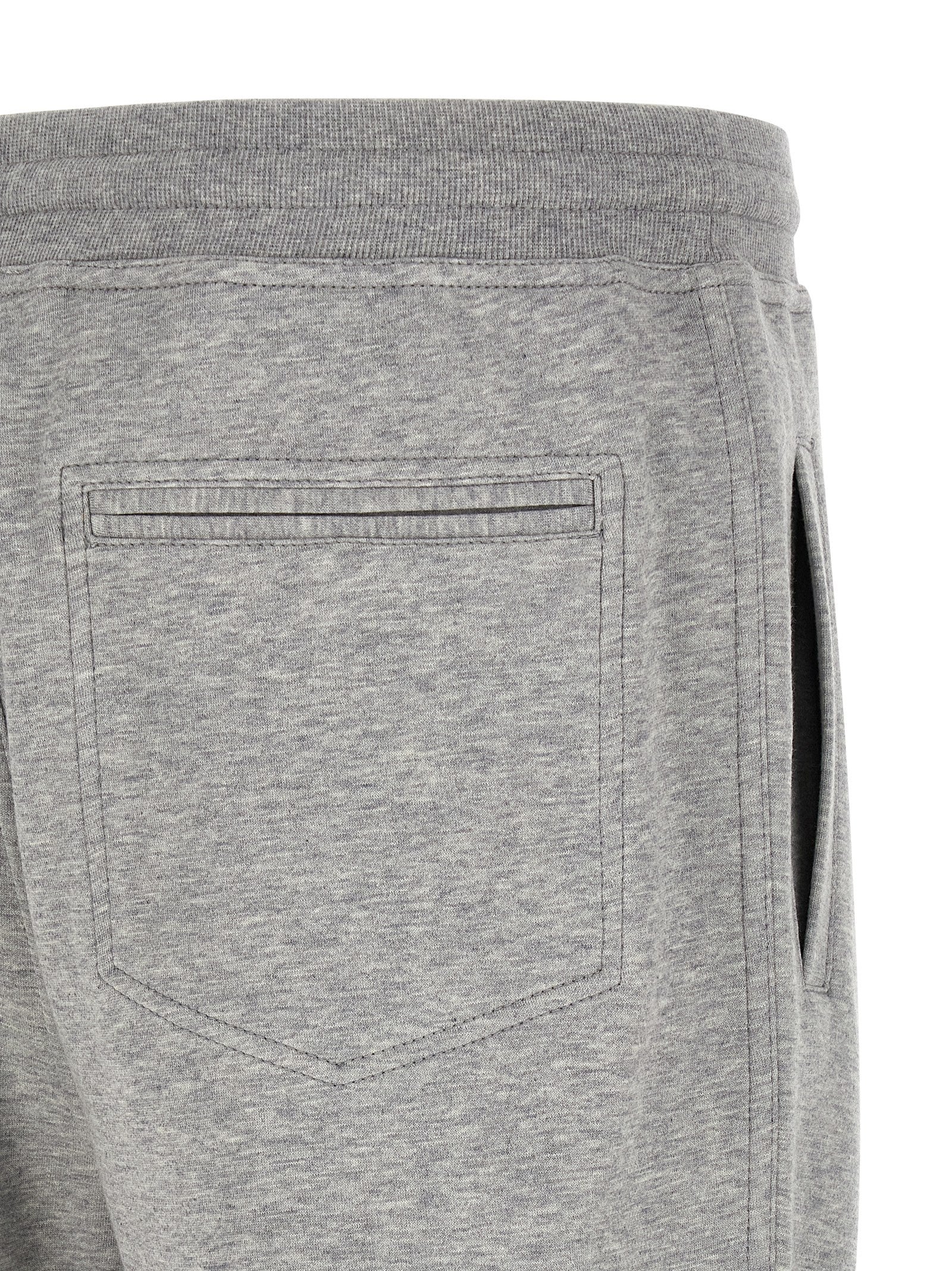 Gray Cotton Athletic Pants