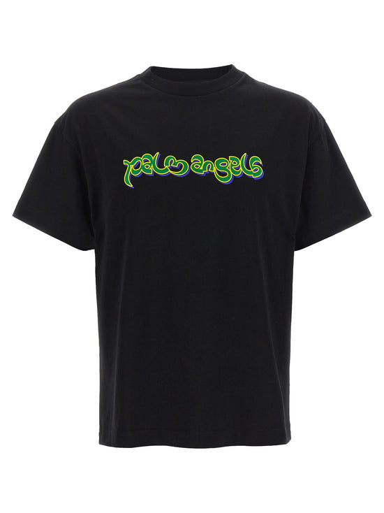 Palm Angels Black Cotton T-Shirt