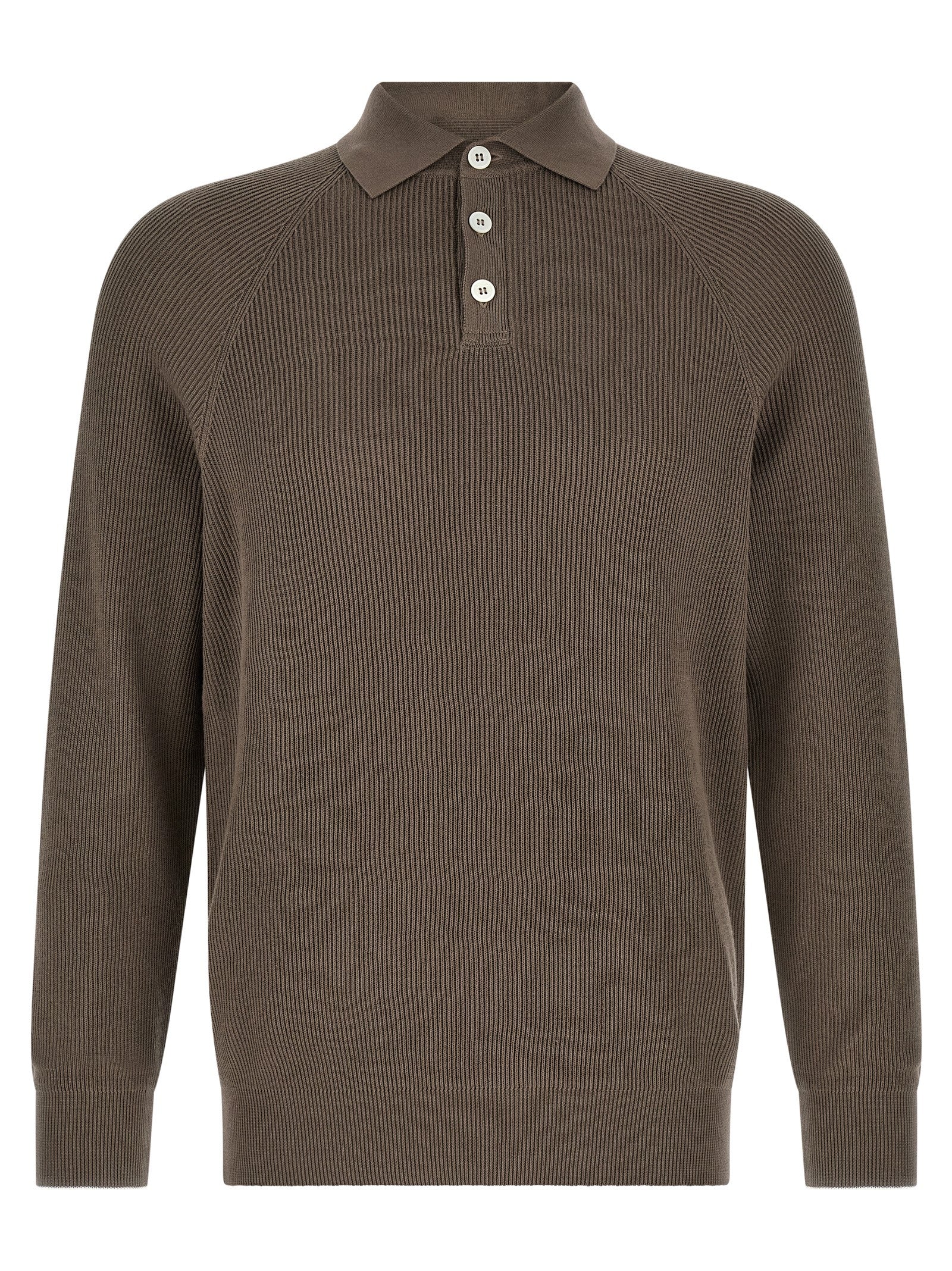 Brown Cotton Polo Shirt