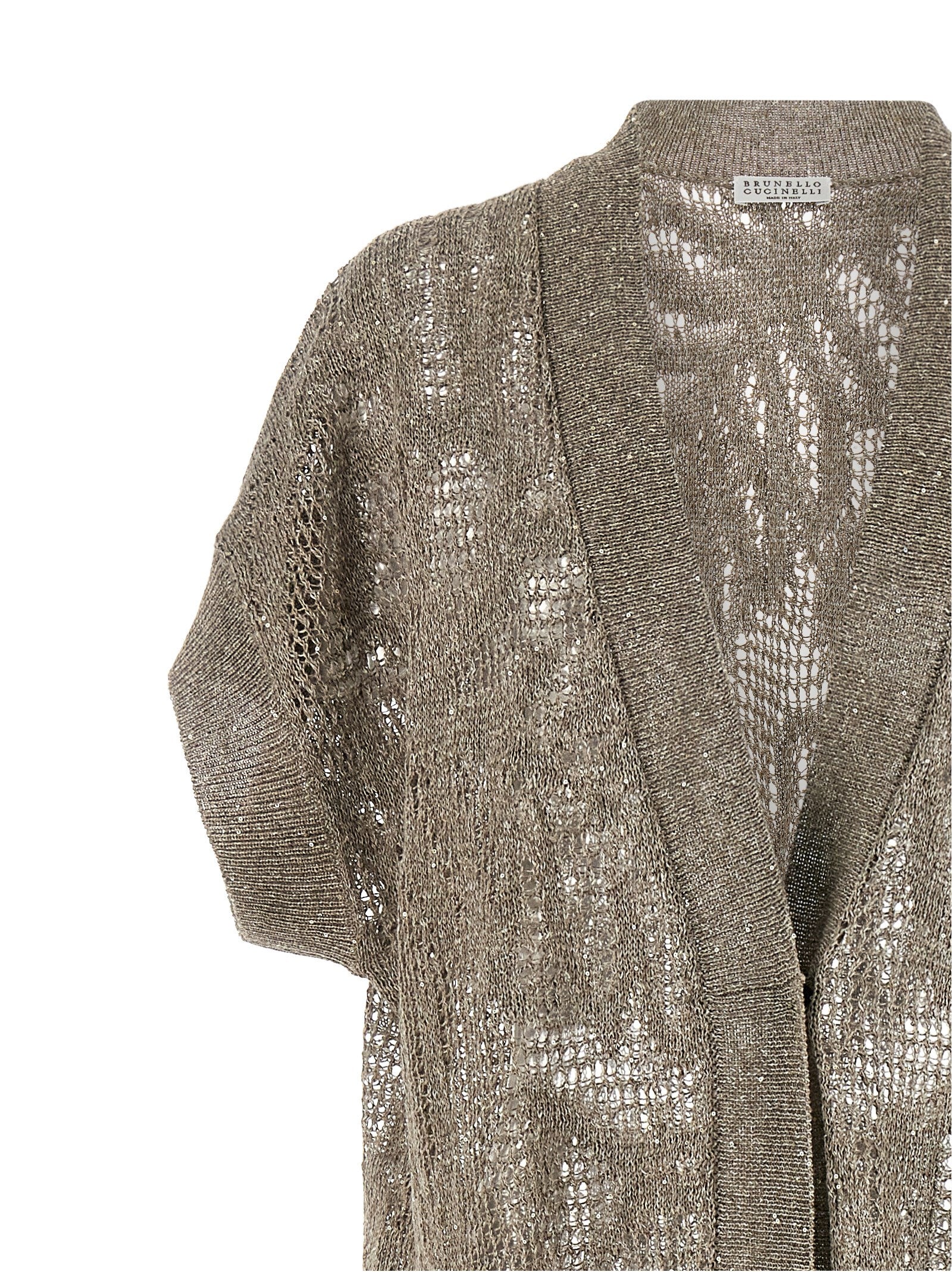 Brown Linen Cardigan