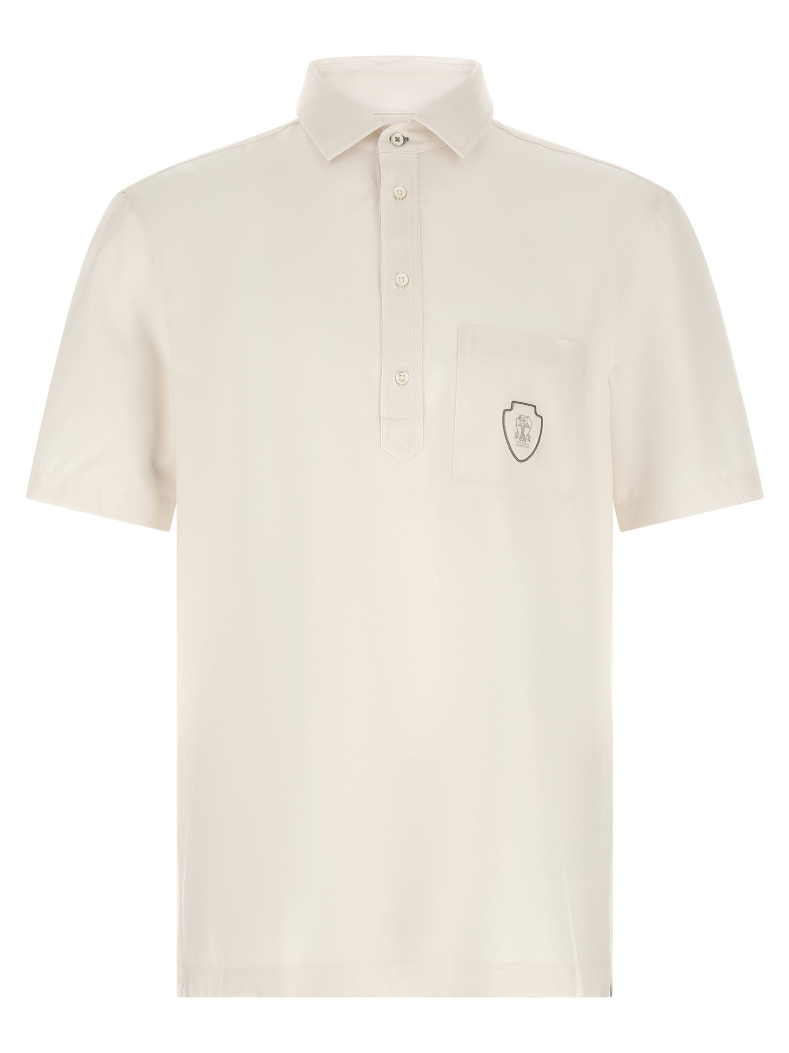 White Virgin Wool Polo Shirt