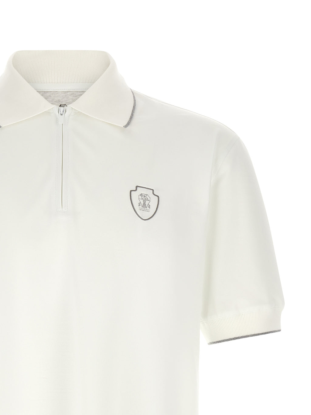 Brunello Cucinelli White Polyamide Polo Shirt