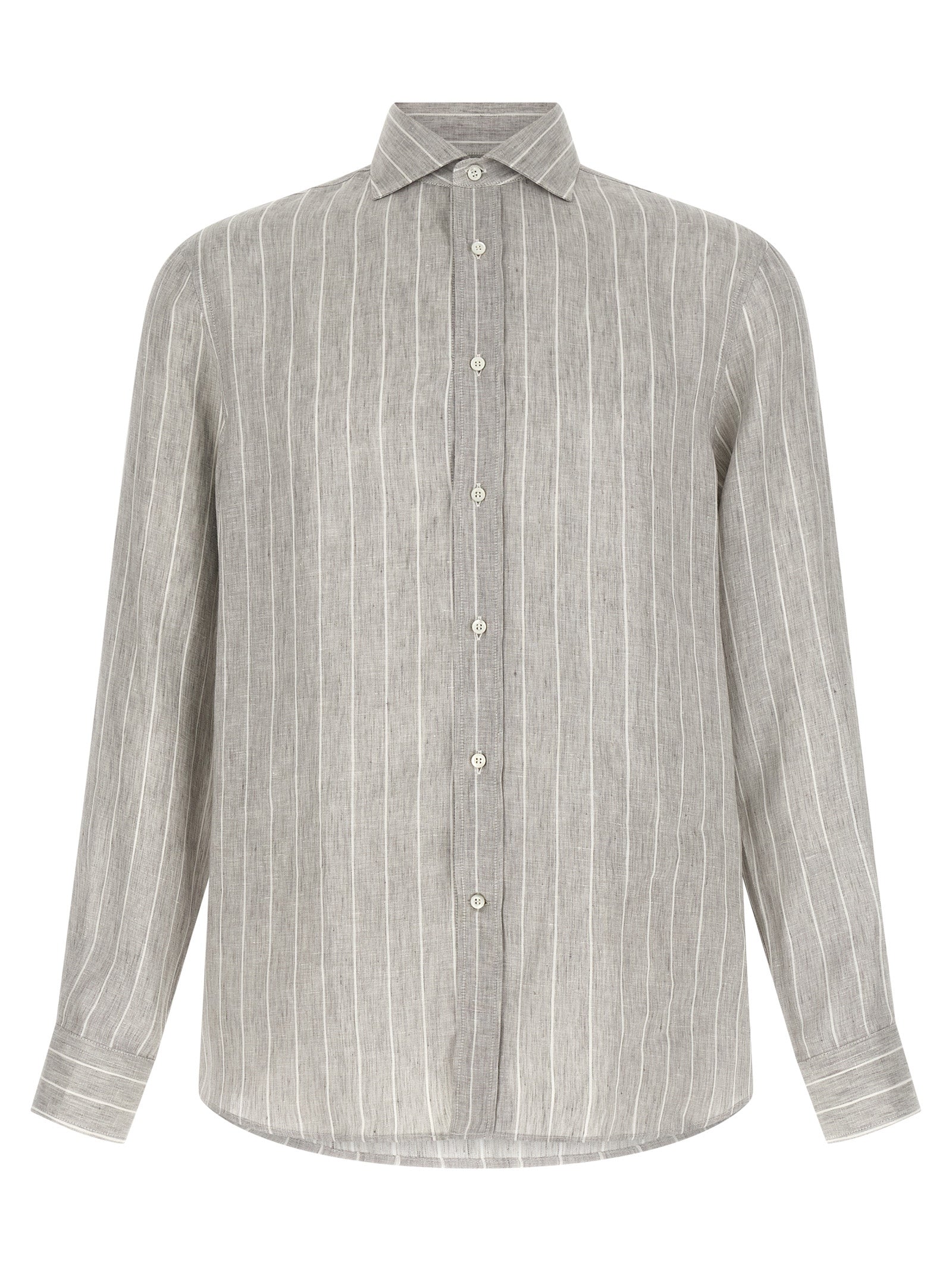 Gray Linen Blouse