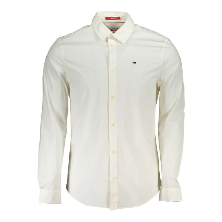 Tommy Hilfiger Hvit bomullsskjorte for menn