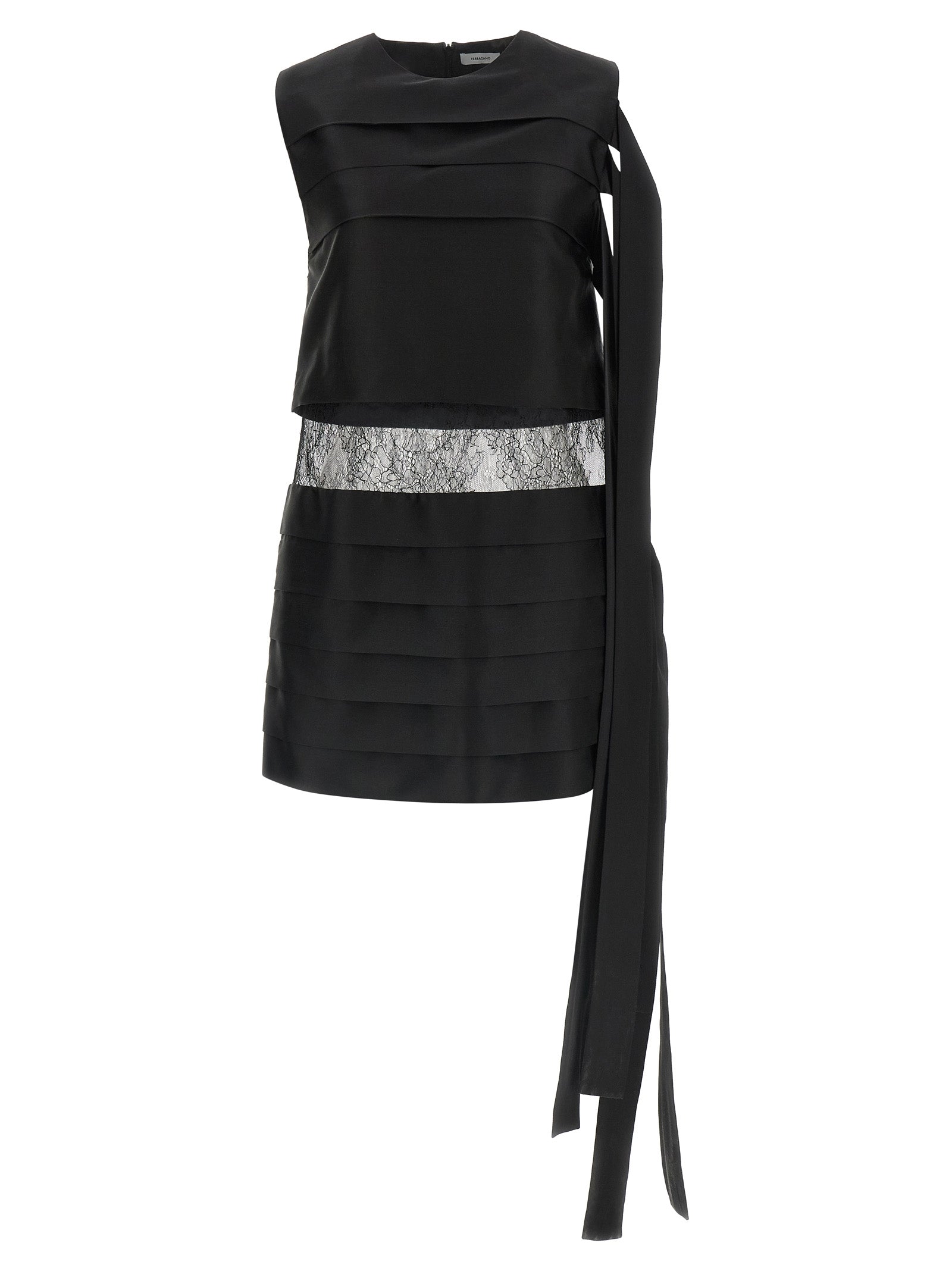 Black Silk Short Dress