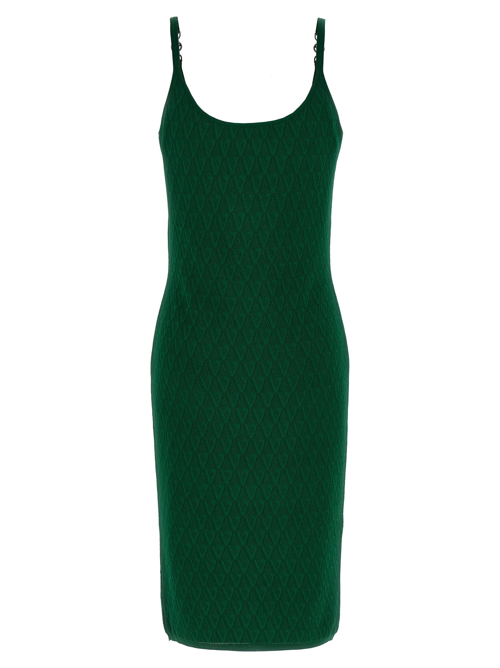Bicolor Viscose Midi Dress