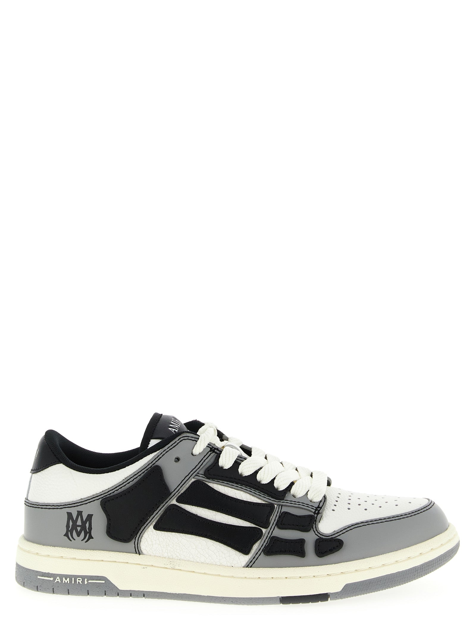 Amiri Gray Cowhide Low Top Sneakers