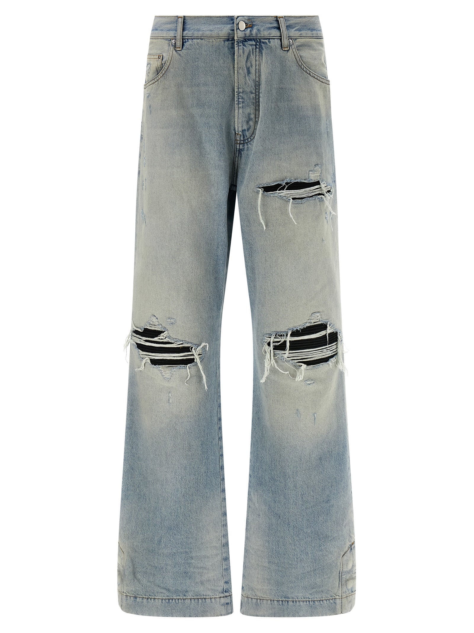 Amiri Blue Cotton Flared Jeans