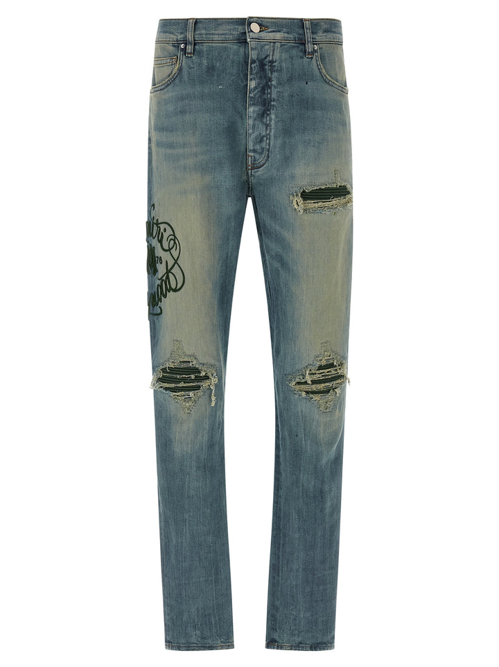 Amiri blå bomullsjeans med avslappet passform
