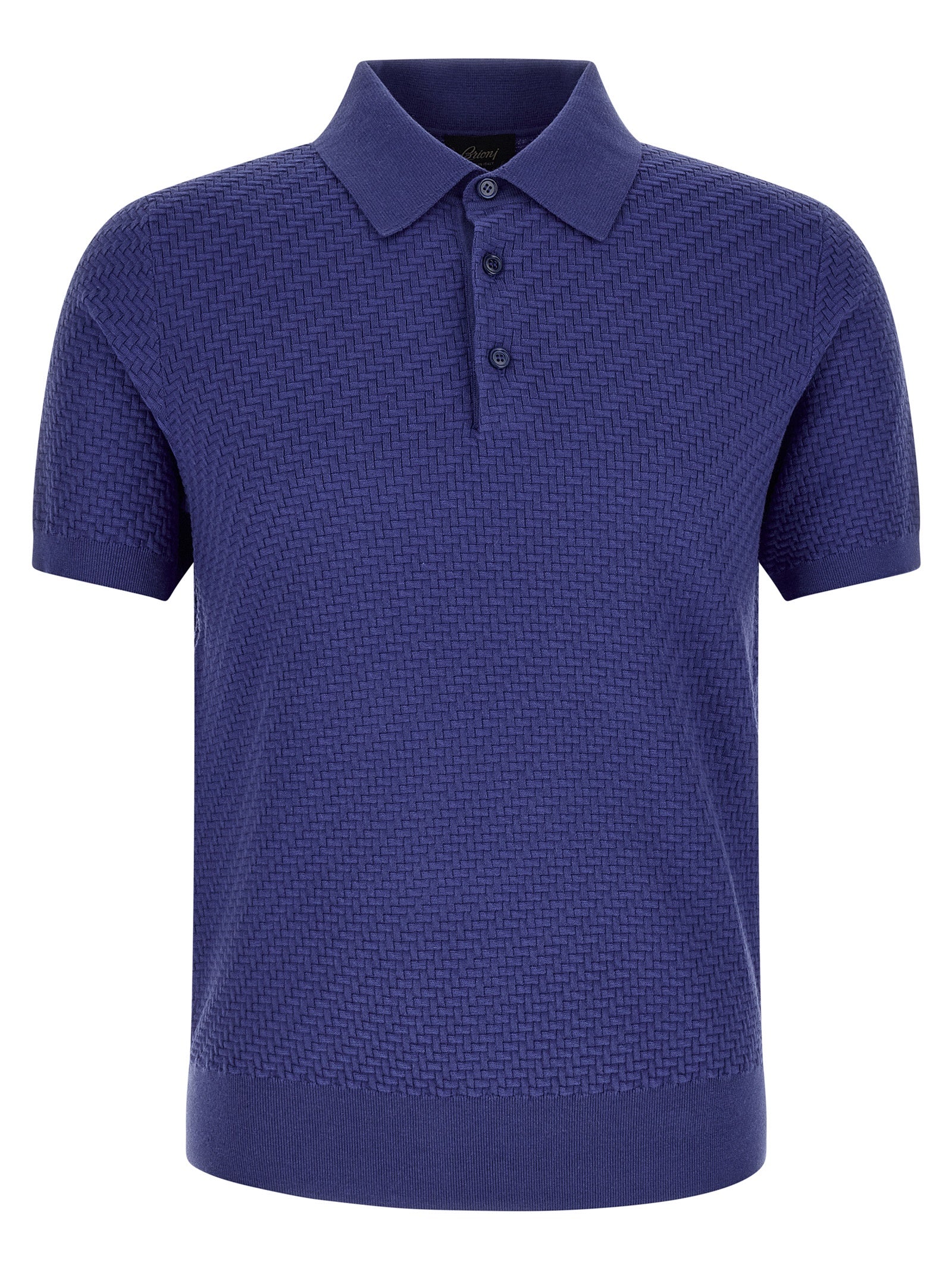 Blue Cotton Polo Shirt