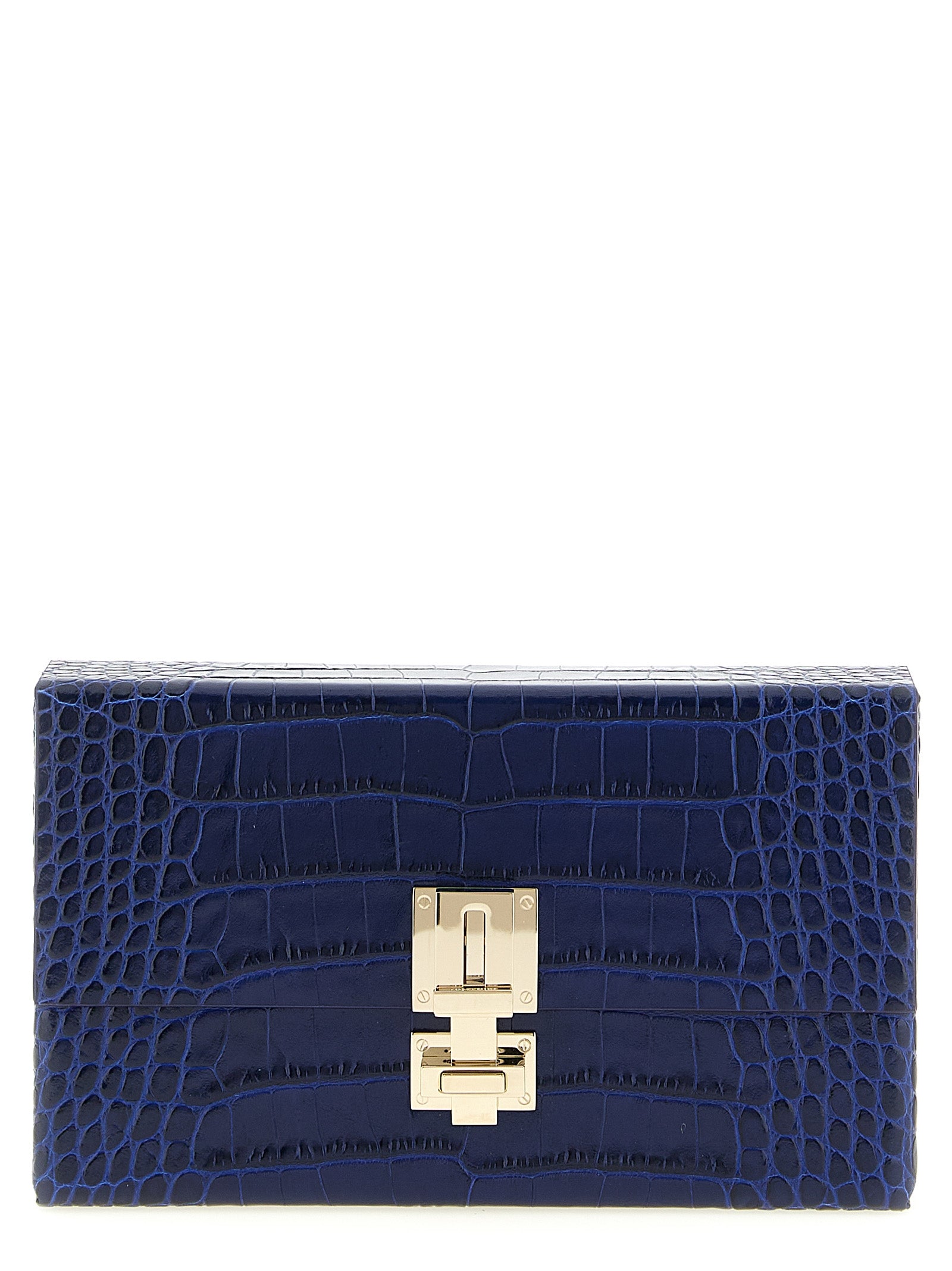 Tom Ford Blue Calfskin Clutch Bag