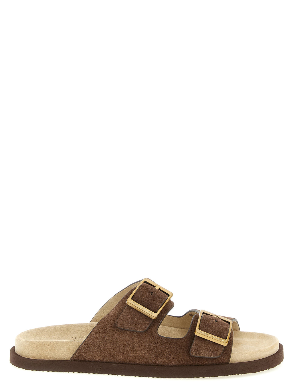 Brunello Cucinelli Brown Calfskin Slides