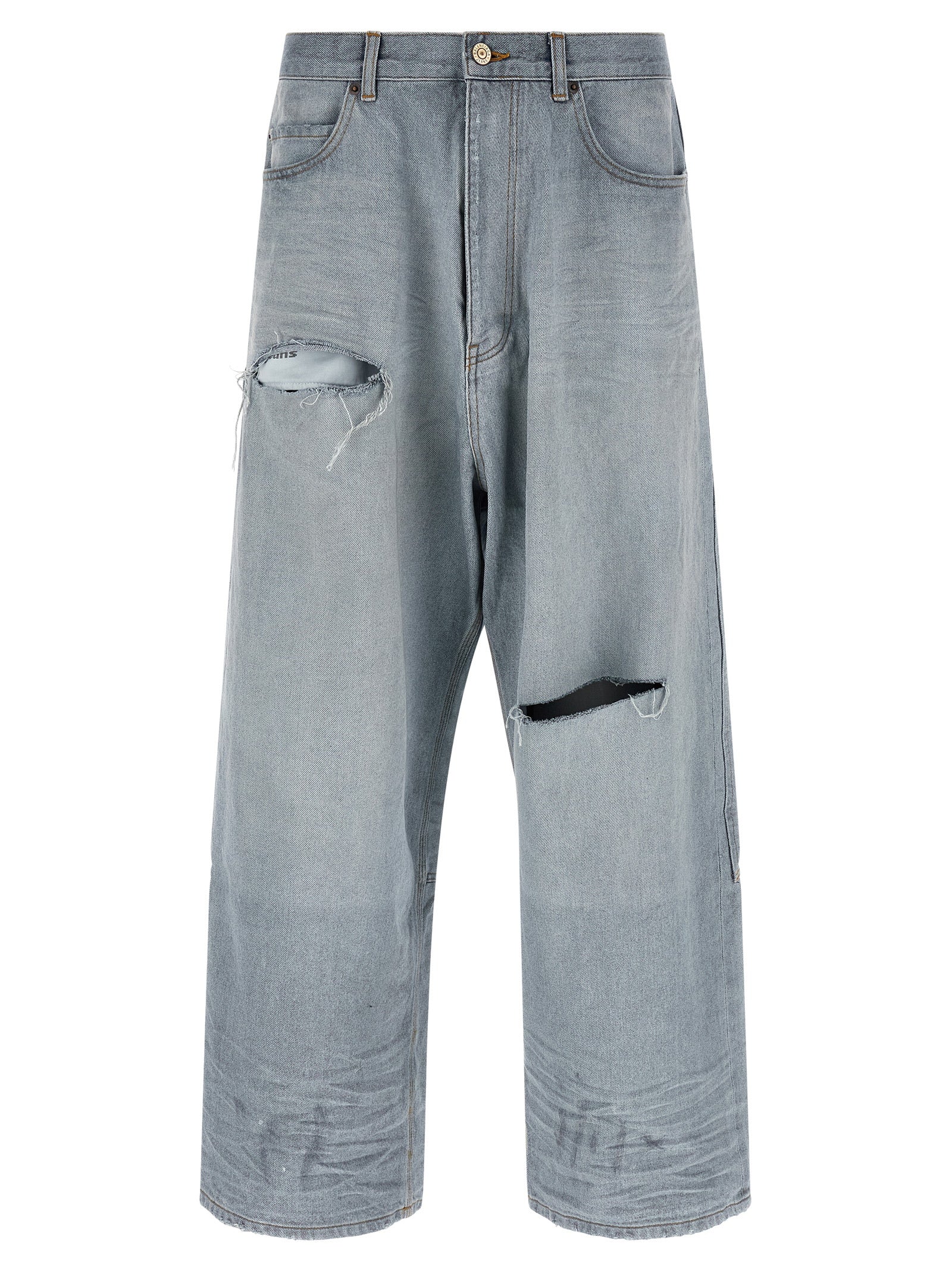 Blue Cotton Relaxed Fit Jeans
