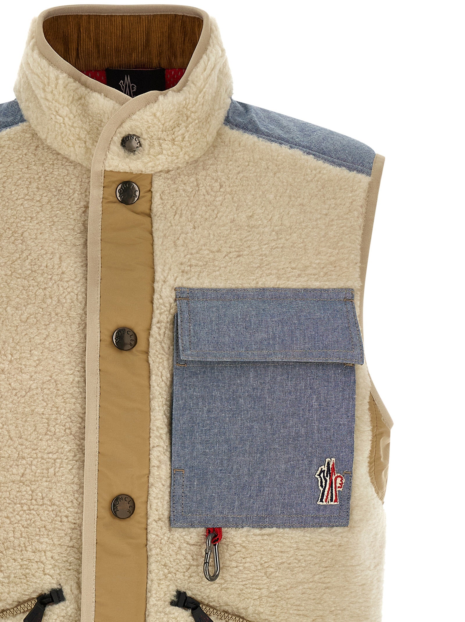 Moncler Grenoble Multicolor Cotton Sleeveless Jacket