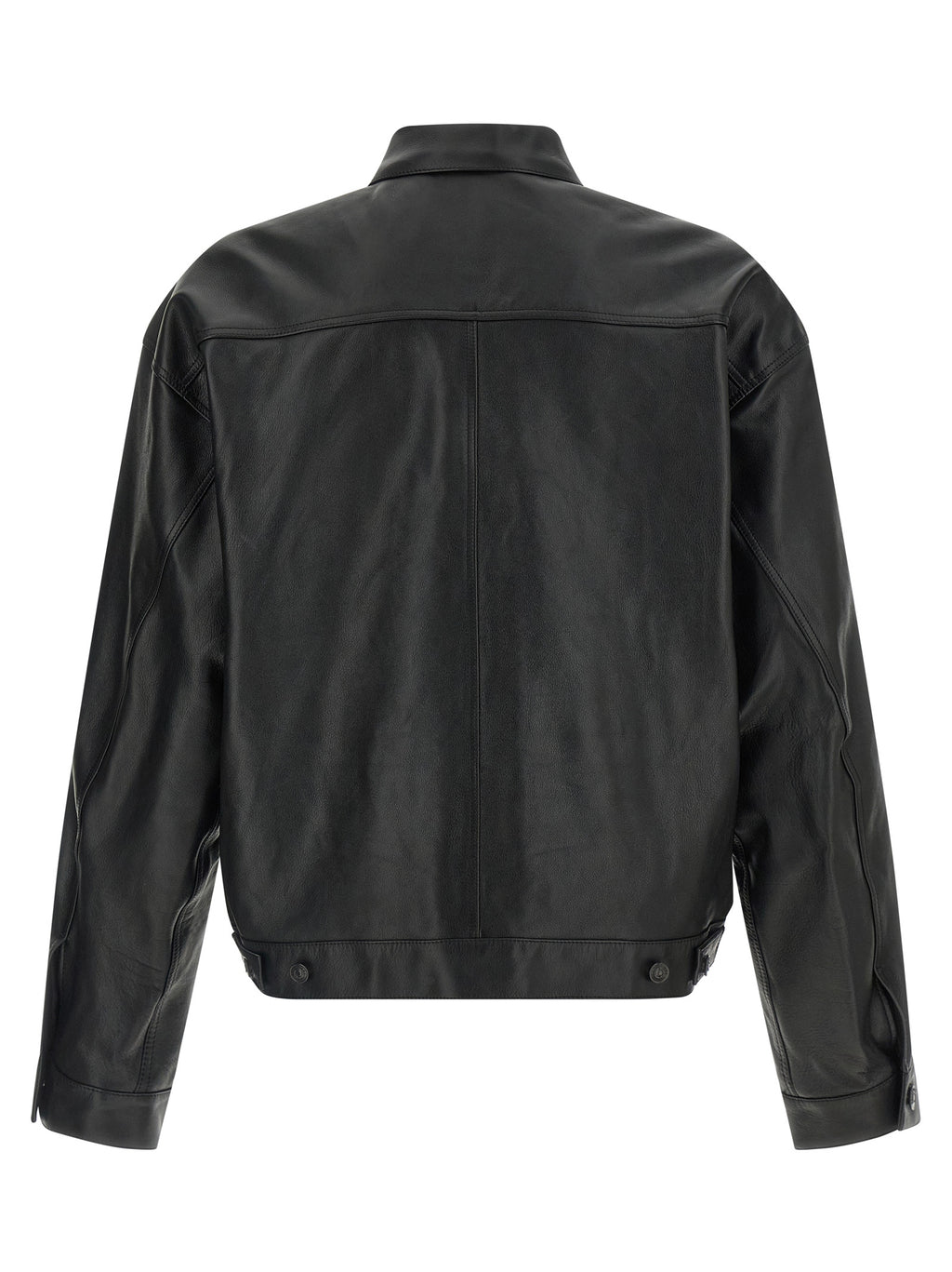 Balenciaga Black Buffalo Leather Leather Jacket