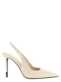 Brunello Cucinelli White Leather High Heel Pumps