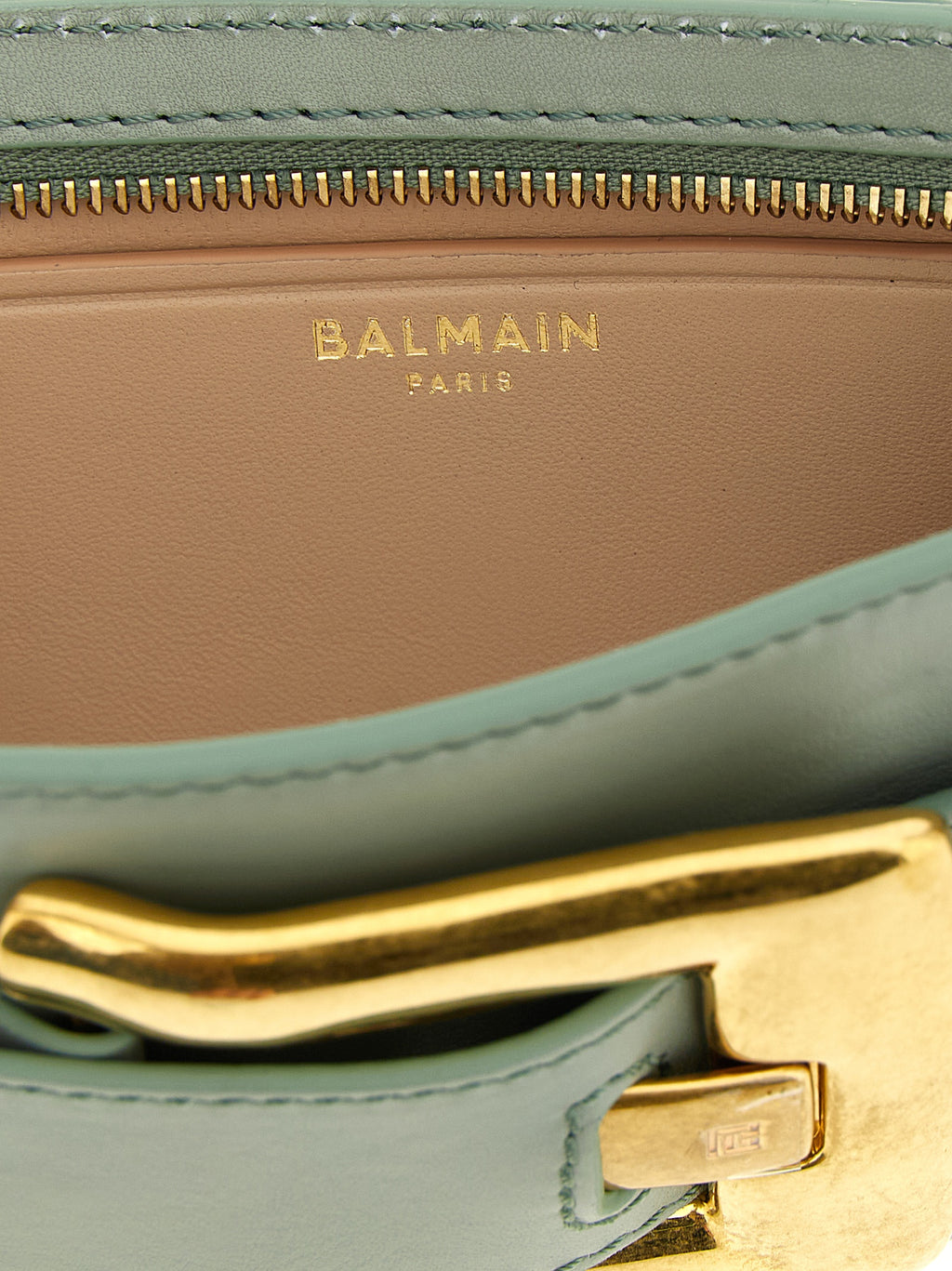 Balmain Bicolor Calfskin Clutch Bag