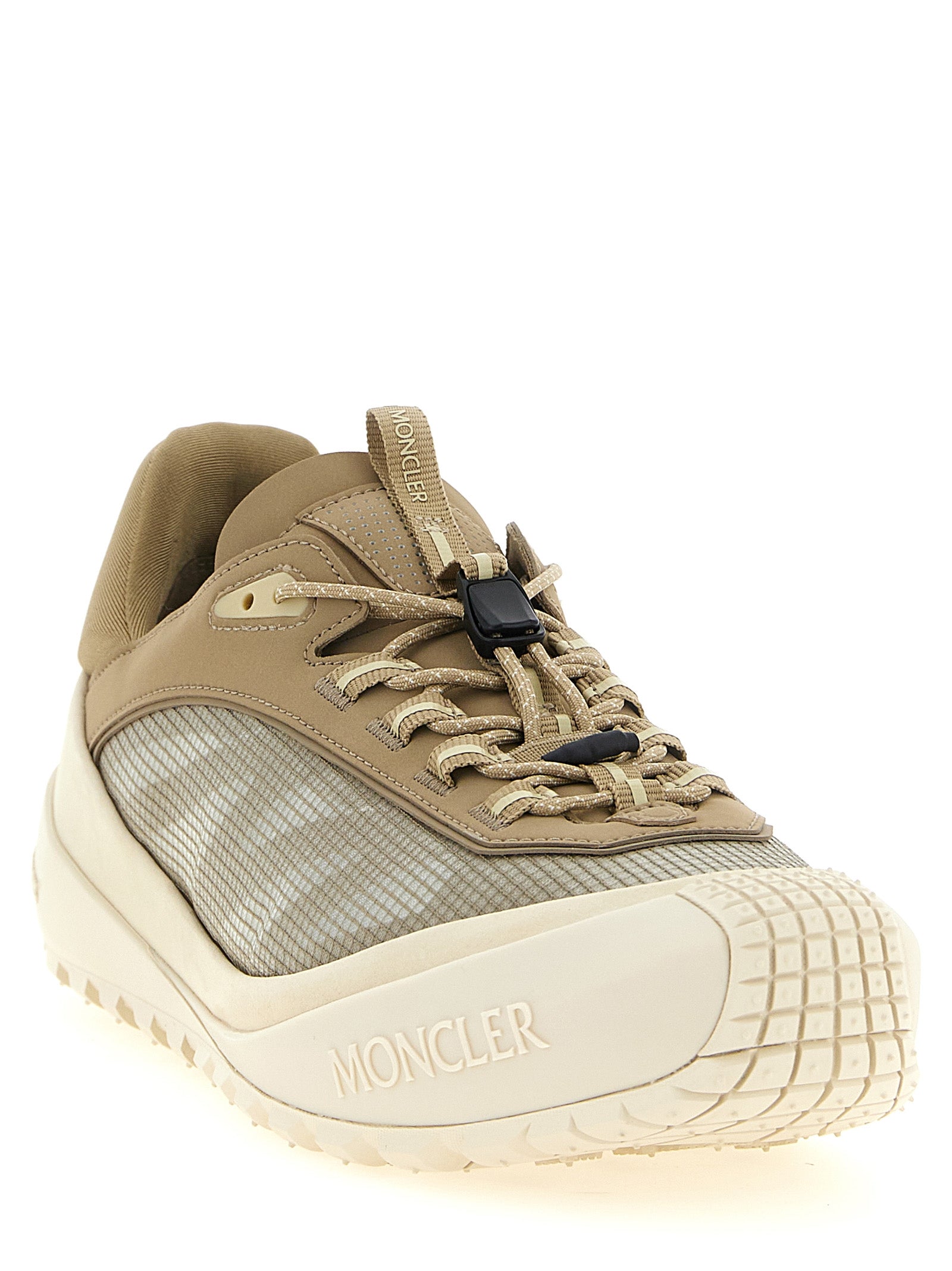 Moncler Beige Polyester Athletic Sneakers