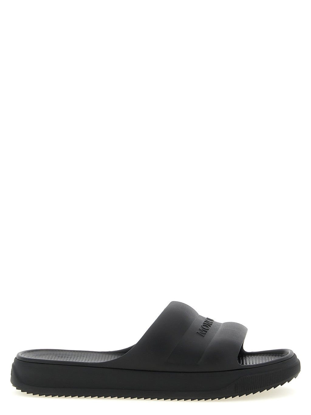 Moncler Black Elastane Slides
